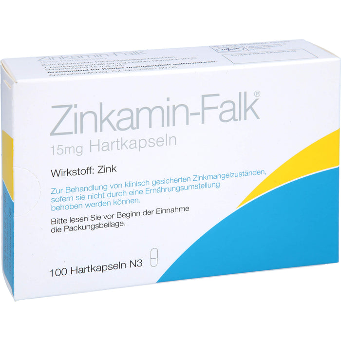 Zinkamin-Falk 15 mg Hartkapseln, 100 pc Capsules