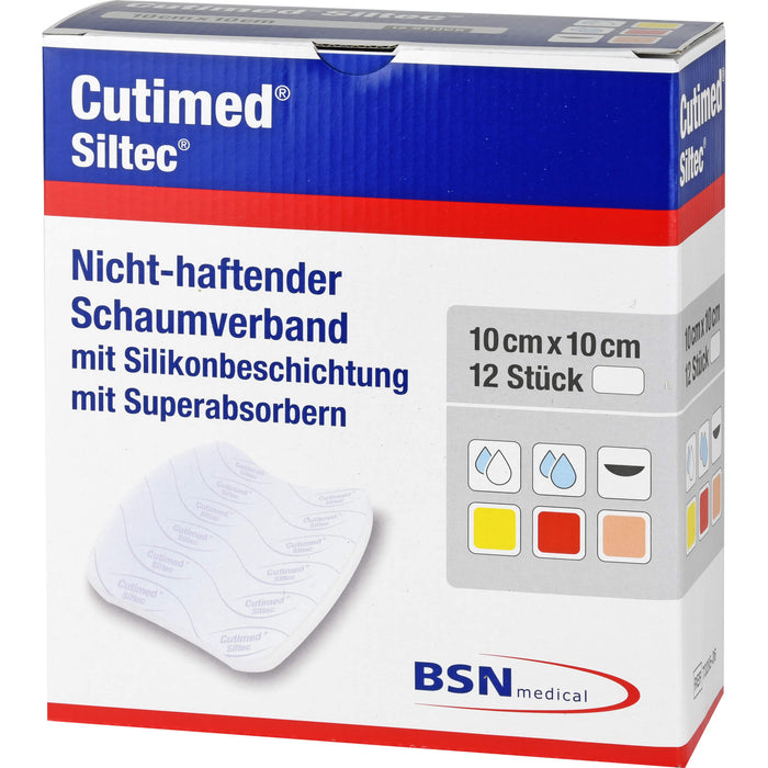 Cutimed Siltec 10x10cm, 12 St KOM