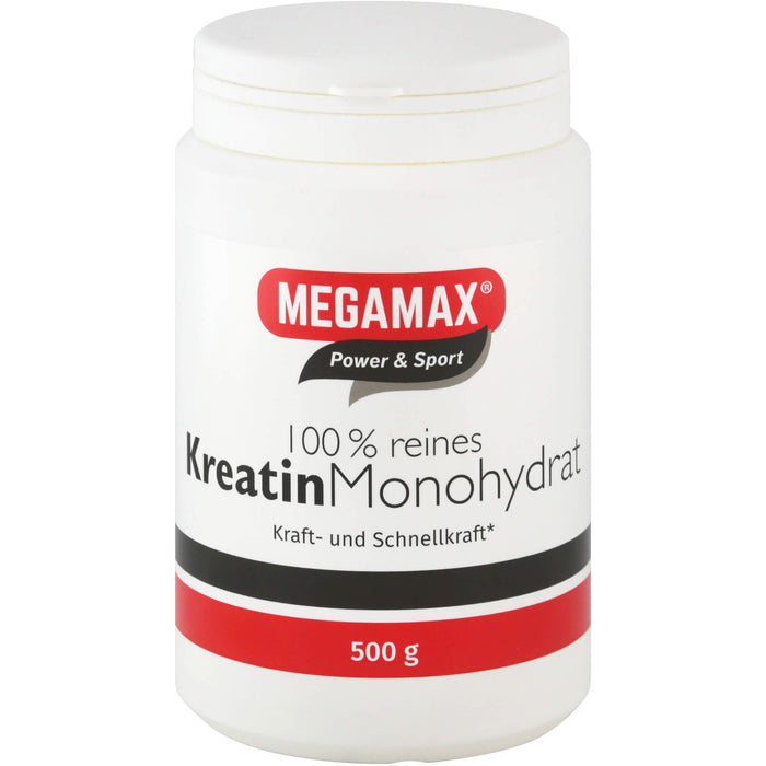MEGAMAX Power & Sport 100 % reines Kreatin Monohydrat Pulver, 500 g Poudre