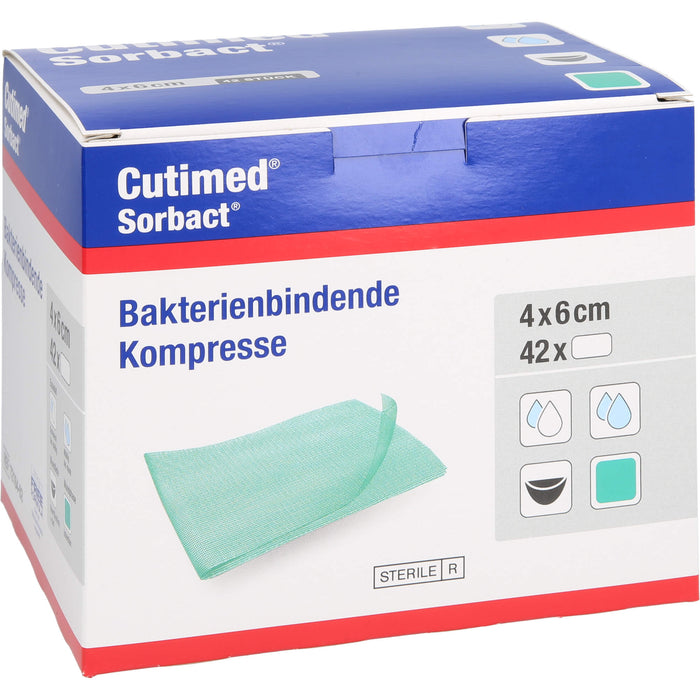 Cutimed Sorbact Kompressen 4x6cm, 42 St KOM