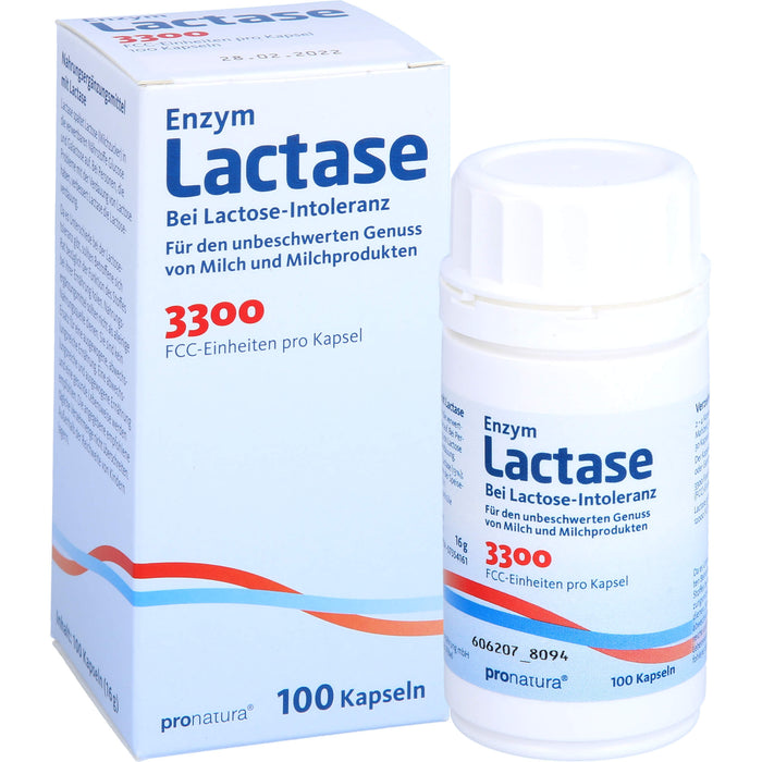 Pro Natura Lactase 3300 FCC 200 mg Kapseln, 100 pc Capsules