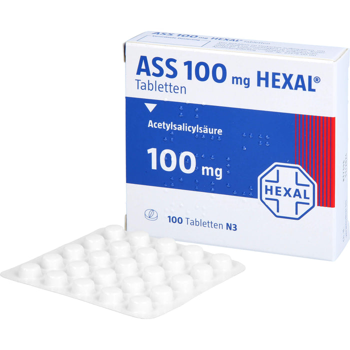 ASS 100 mg HEXAL Tabletten, 100 pc Tablettes