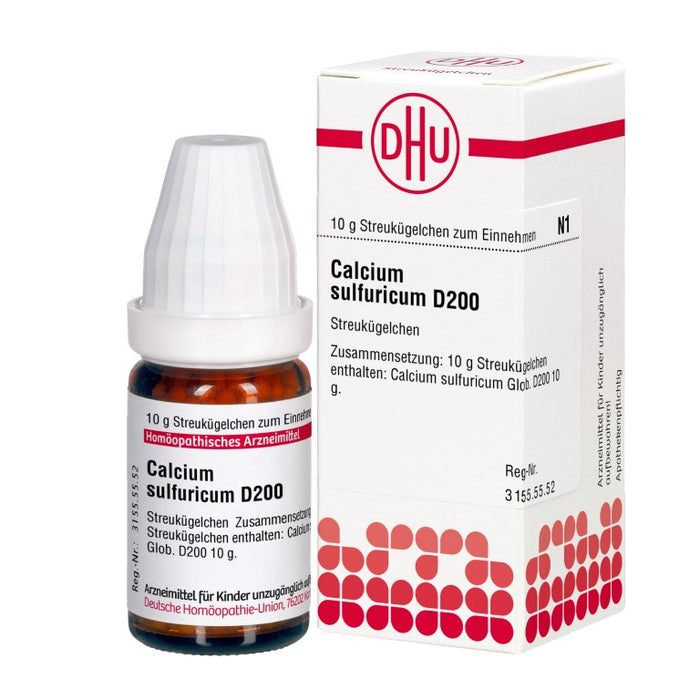 Calcium sulfuricum D200 DHU Globuli, 10 g Globuli