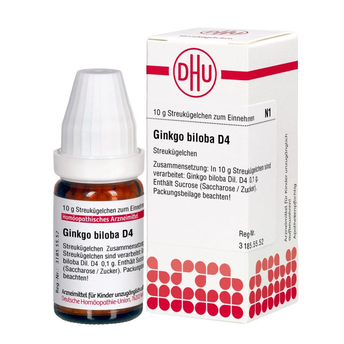 Ginkgo biloba D4 DHU Globuli, 10 g Globuli