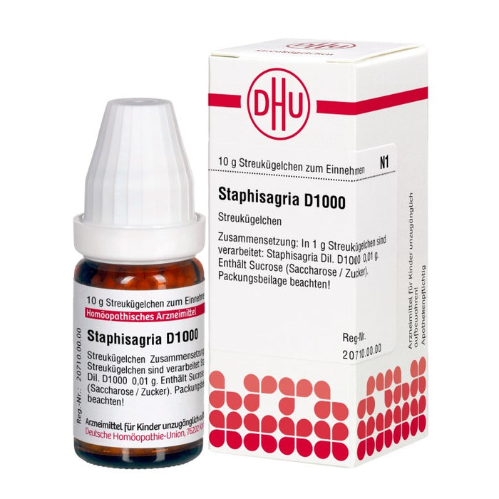 DHU Staphisagria D1000 Streukügelchen, 10 g Globules