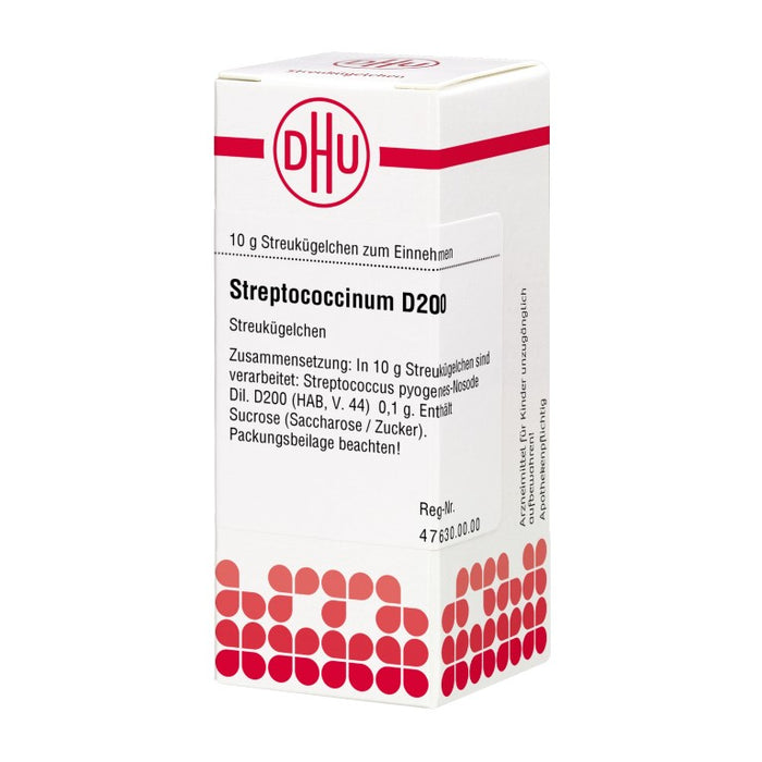 Streptococcinum D200 DHU Globuli, 10 g Streukügelchen