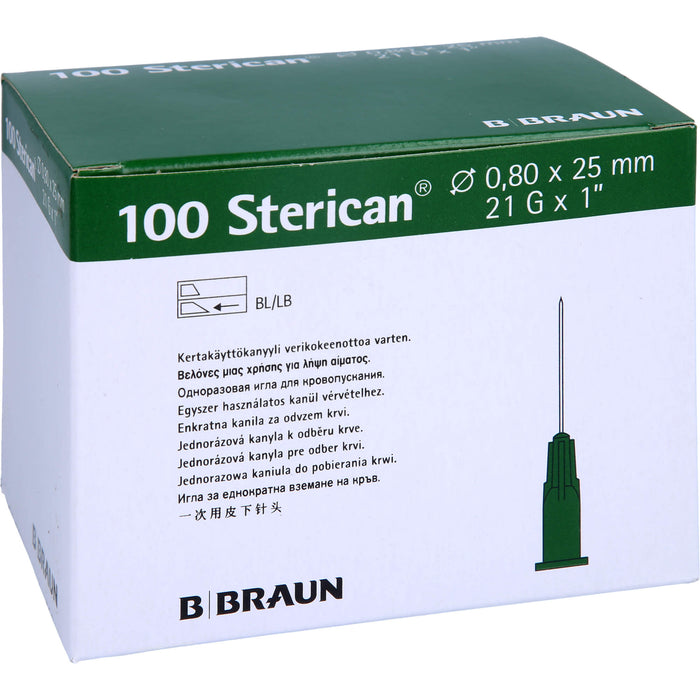 Sterican 21GX1 Kanülen 0,8X25mm, 100 St KAN