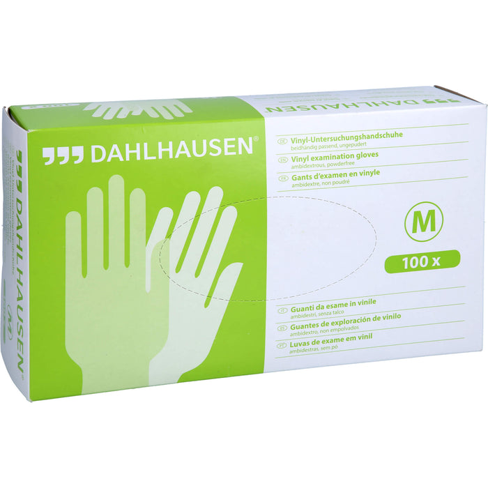 DAHLHAUSEN Vinyl Handschuhe Gr. M ungepudert, 100 pcs. Gloves