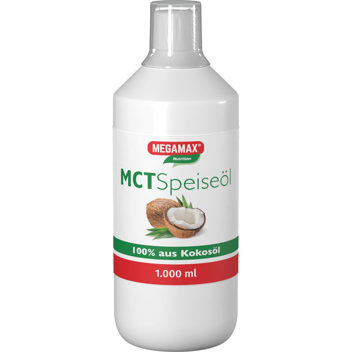 MEGAMAX Nutrition MCT Speiseöl Mittelkettige Triglyzeride, 1000 ml Oil