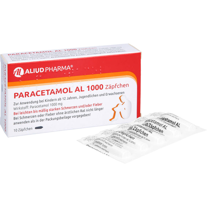 Paracetamol AL 1000 Zäpfchen, 10 pcs. Suppositories