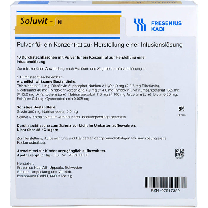 FRESENIUS KABI Soluvit N Pulver, 100 ml Poudre