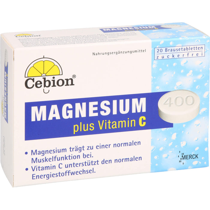 Cebion Magnesium plus Vitamin C Brausetabletten, 20 St. Tabletten