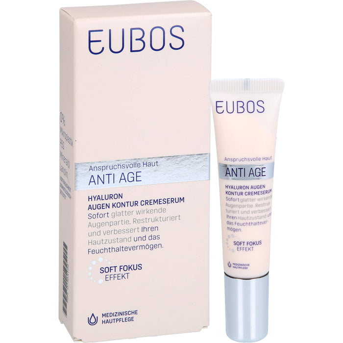 EUBOS Sensitive Hyaluron Augen Kontur CremeSerum, 15 ml Cream