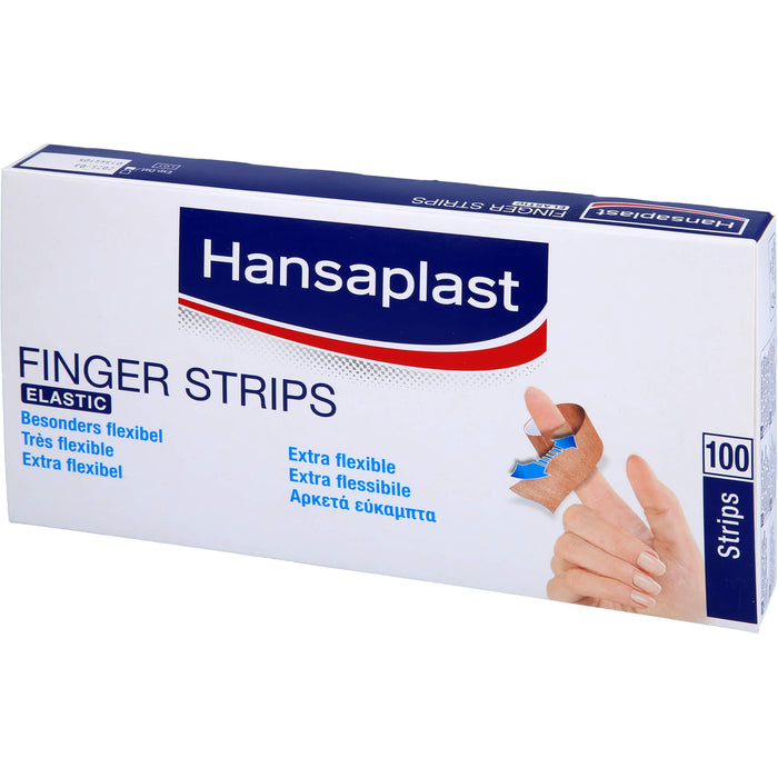 Hansaplast Finger Strips Elastic besonders flexibel Pflaster, 100 pcs. Patch