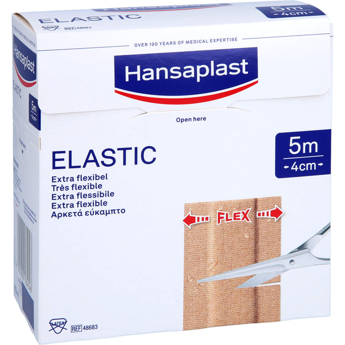 Hansaplast Elastic 5 m x 4 cm Pflaster, 1 St. Pflaster