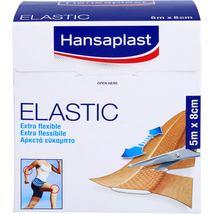 Hansaplast Elastic Pflaster 5 m x 8 cm besonders flexibel, 1 pcs. Patch