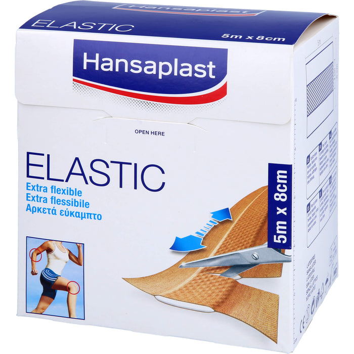 Hansaplast Elastic Pflaster 5 m x 8 cm besonders flexibel, 1 pc Pansement