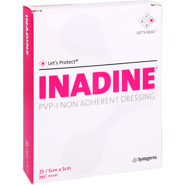 Inadine Salbengaze m. PVP Iod. 5,0x5,0cm, 25 St. Wundgaze