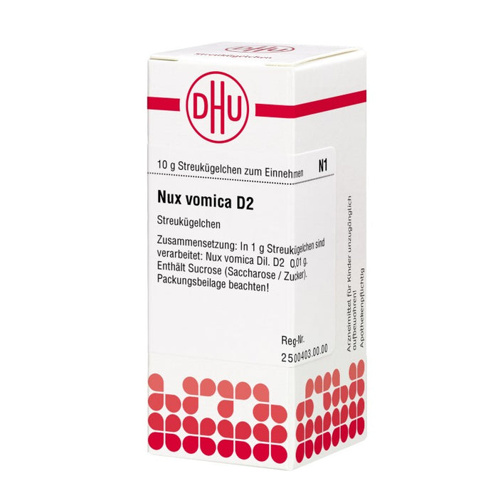 DHU Nux vomica D2 Streukügelchen, 10 g Globules