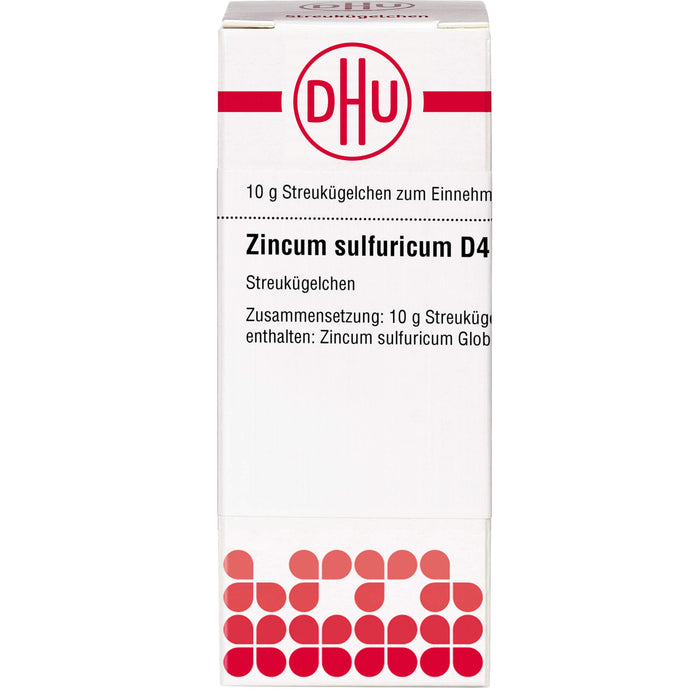 DHU Zincum sulfuricum D4 Streukügelchen, 10 g Globuli