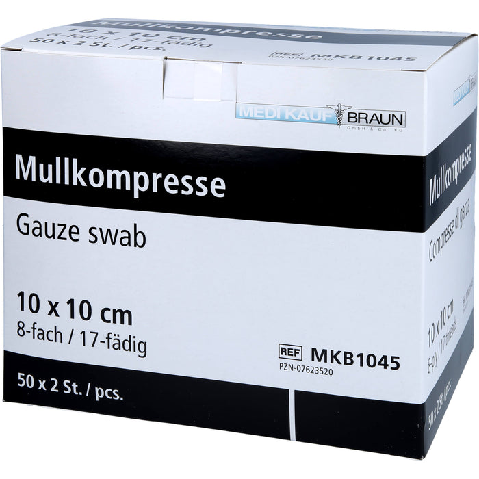 Mullkompressen steril 10cmx10cm, 50X2 St KOM