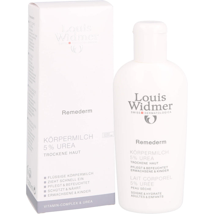 Louis Widmer Remederm Körpermilch 5 % Urea, 200 ml Cream