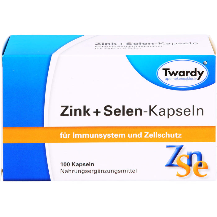 Twardy Zink + Selen-Kapseln für Immunsystem und Zellschutz, 100 pc Capsules