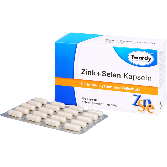 Twardy Zink + Selen-Kapseln für Immunsystem und Zellschutz, 100 pcs. Capsules