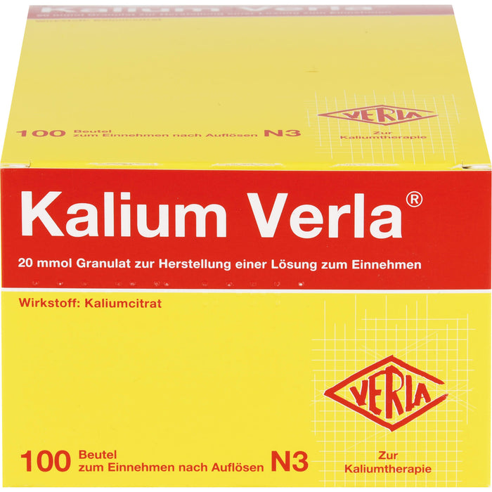 Kalium Verla 20 mmol Granulat Beutel, 100 St. Beutel