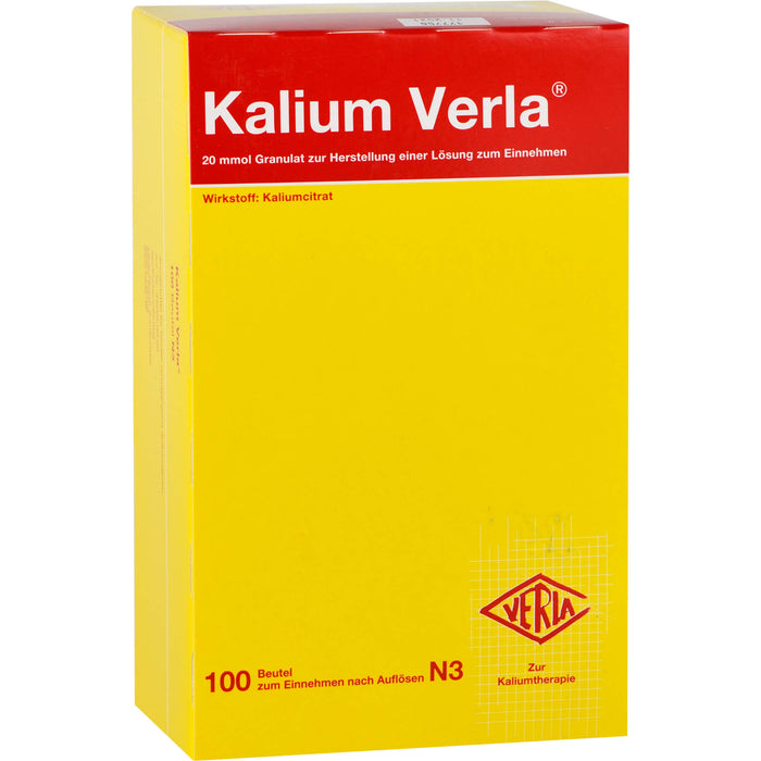 Kalium Verla 20 mmol Granulat Beutel, 100 St. Beutel