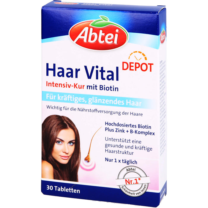 Abtei Haar Vital Intensiv-Kur mit Biotin Tabletten, 30 pcs. Tablets