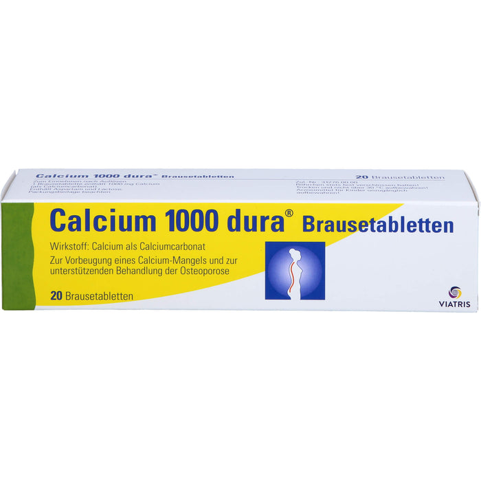 Calcium 1000 dura Brausetabletten, 20 pc Comprimés effervescents