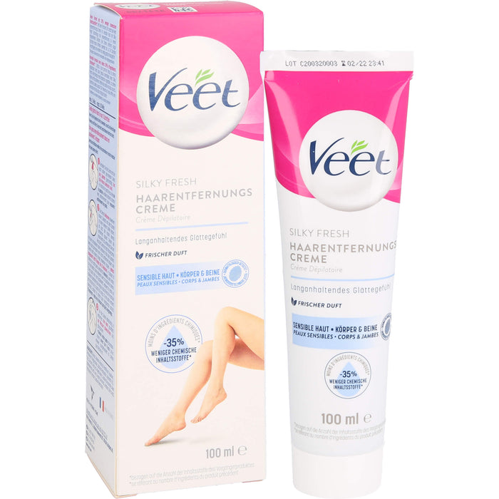 Veet Haarentfernungs-Creme Sensible Haut, 100 ml Crème