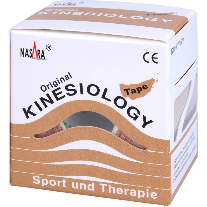 NASARA Kinesiologie Tape 5 cm x 5 m beige, 1 pc Volume