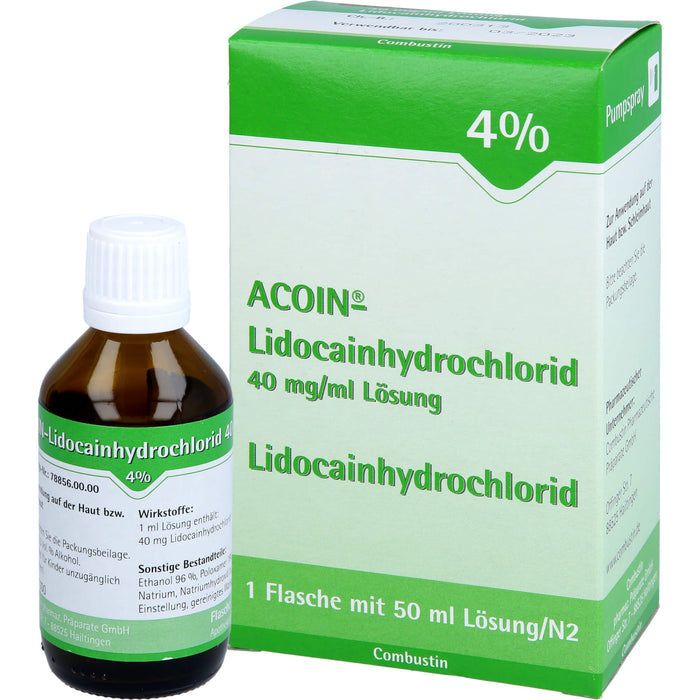 ACOIN Lidocainhydrochlorid 40 mg/ml Lösung, 50 ml Lösung