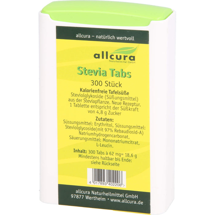 Allcura Stevia Tabs, 300 pcs. Tablets