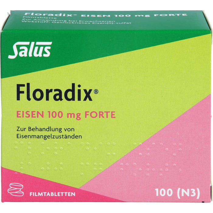 Floradix Eisen 100 mg forte Filmtabletten, 100 pc Tablettes