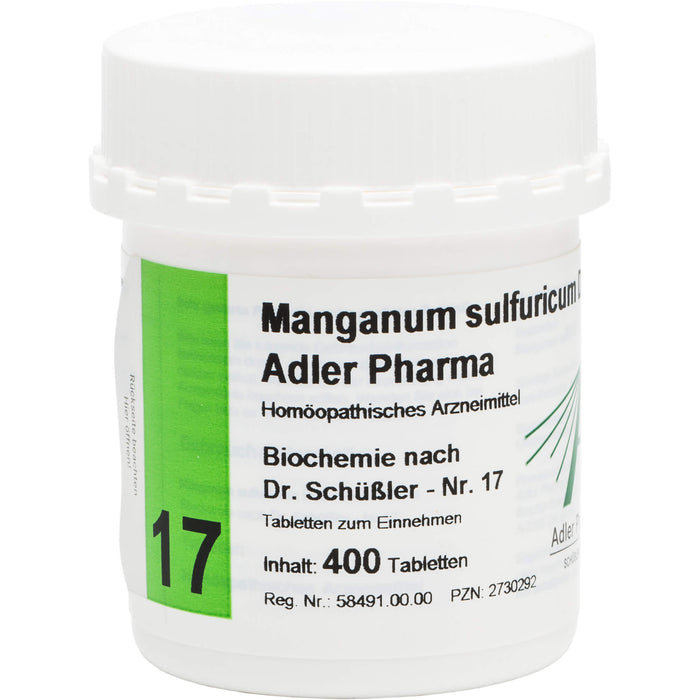 Biochemie Adler 17 Manganum sulfuricum D12 Tbl., 400 St TAB