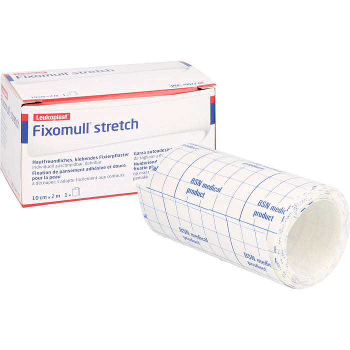 Fixomull stretch 10 cm x 2 m Klebevlies zur vollflächigen Verbandfixierung, 1 pc Pansement