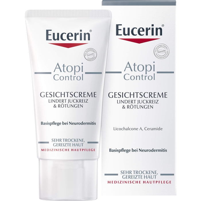 Eucerin AtopiControl Gesichtscreme lindert Juckreiz & Rötungen, 50 ml Cream