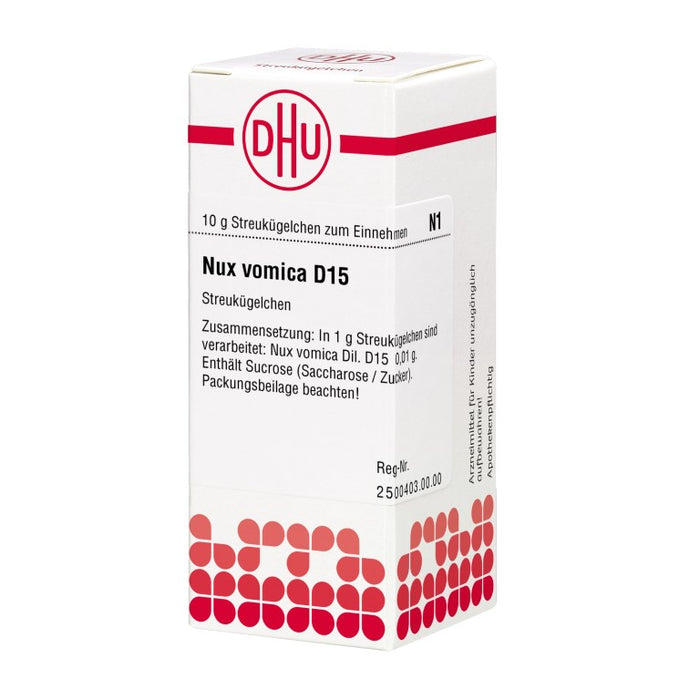 DHU Nux vomica D15 Streukügelchen, 10 g Globuli