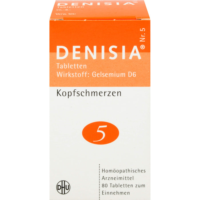 DHU DENISIA Nr. 5 Tabletten bei Kopfschmerzen, 80 pc Tablettes