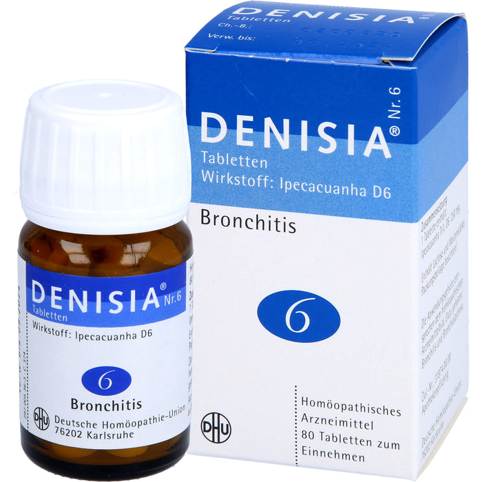 DHU DENISIA Nr. 6 Tabletten bei Atemwegserkrankungen, 80 pcs. Tablets