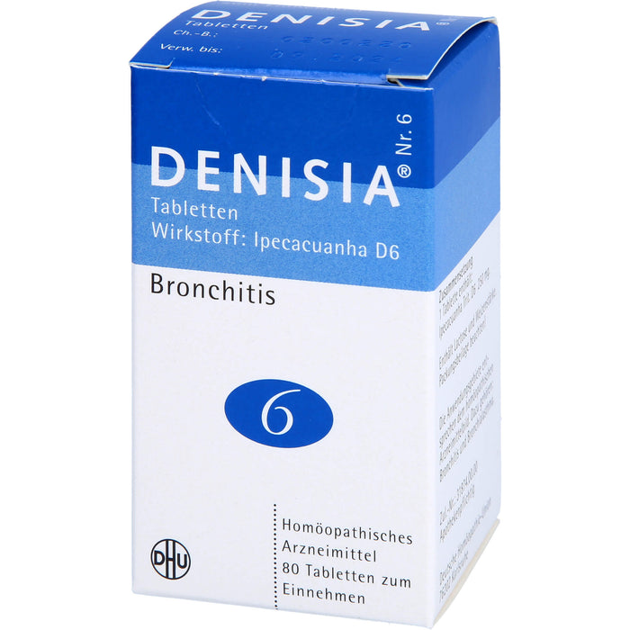 DHU DENISIA Nr. 6 Tabletten bei Atemwegserkrankungen, 80 pc Tablettes