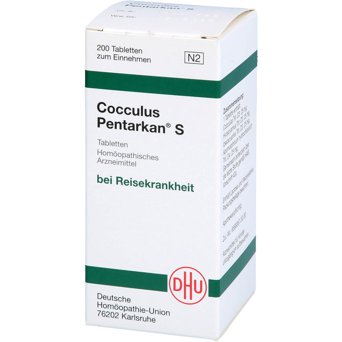 DHU Cocculus Pentarkan S Tabletten bei Reisekrankheit, 200 pcs. Tablets