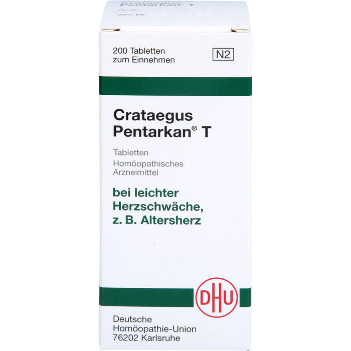 DHU Crataegus Pentarkan T Tabletten bei leichter Herzschwärze, 200 pc Tablettes