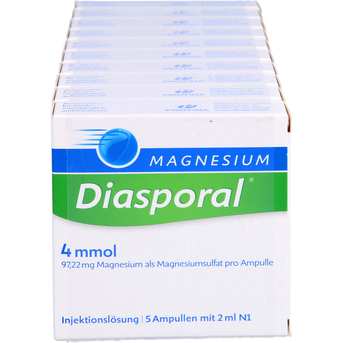 Magnesium-Diasporal 4mmol Injektionslösung gegen Krämpfe und Verspannungen, 50 ml Lösung