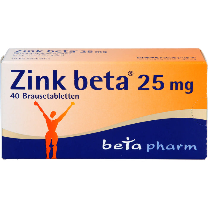 Zink beta 25 mg Brausetabletten, 40 pcs. Tablets