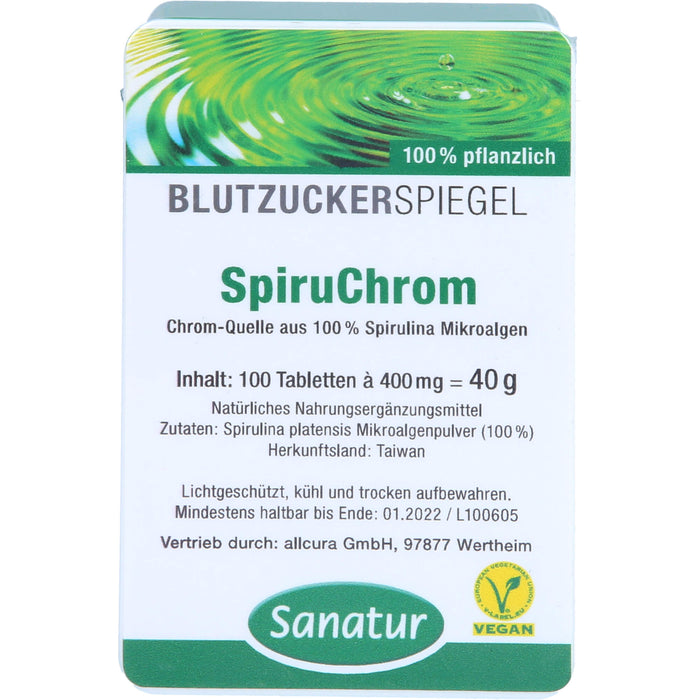 Sanatur SpiruChrom Tabletten, 100 St. Tabletten