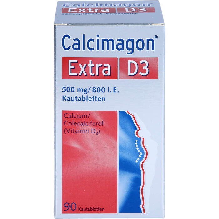 Calcimagon Extra D3 500 mg / 800 I.E. Kautabletten, 90 pc Tablettes